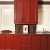 Wine room cabinets, custom design, economical MDF and terracotta red laquer.